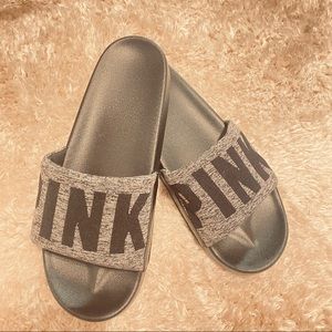 NWOT—never worn size 6 “PINK” slides from Victoria’s Secret